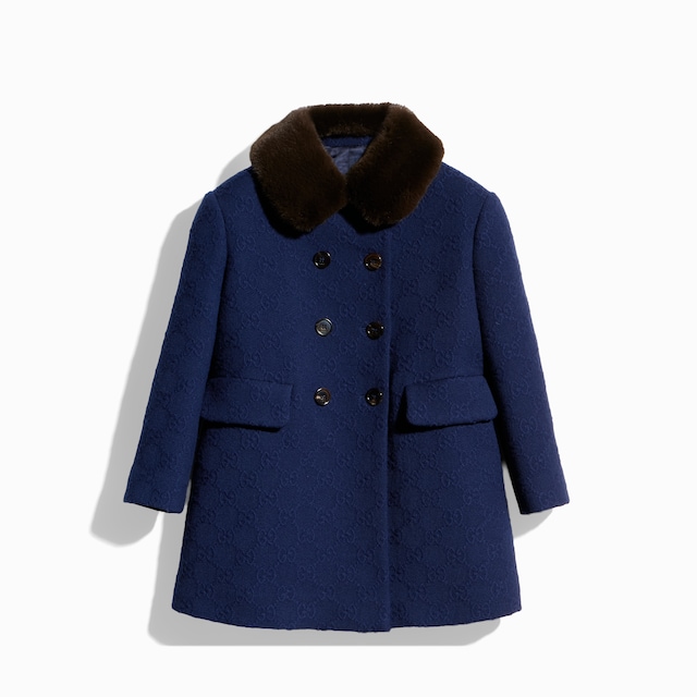 Children's GG wool coat