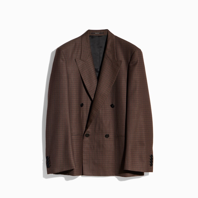Gingham wool jacket