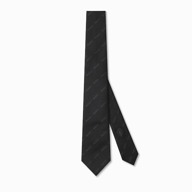 Corbata de jacquard de seda Gucci
