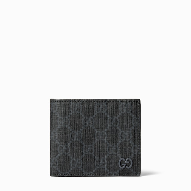 Portafoglio bi-fold GG con interno grigio