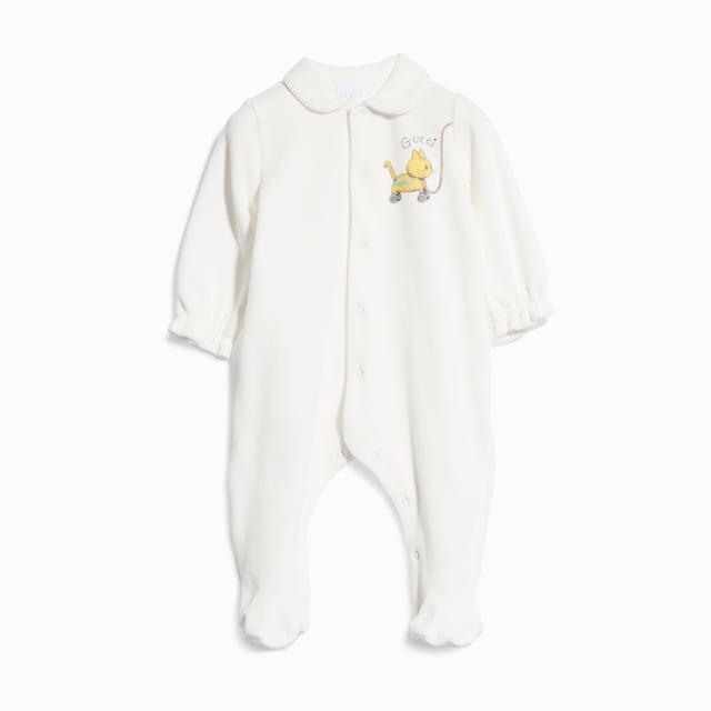Baby chenille one-piece with print