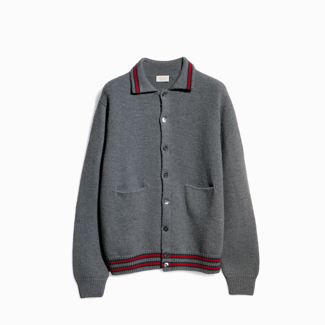 Children's wool polo cardigan
