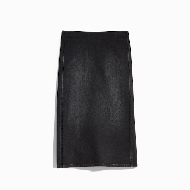 Midi-Rock aus Stretch-Baumwoll-Denim