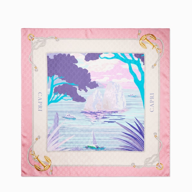 Printed silk carré