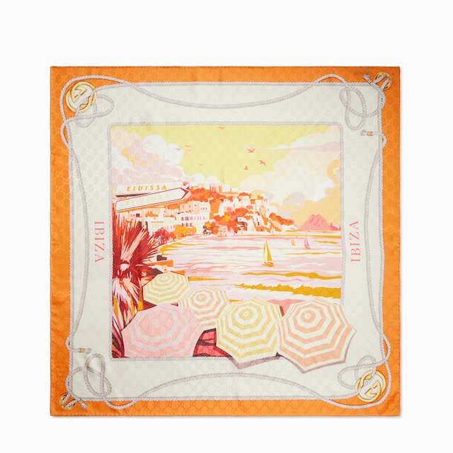 Printed silk carré