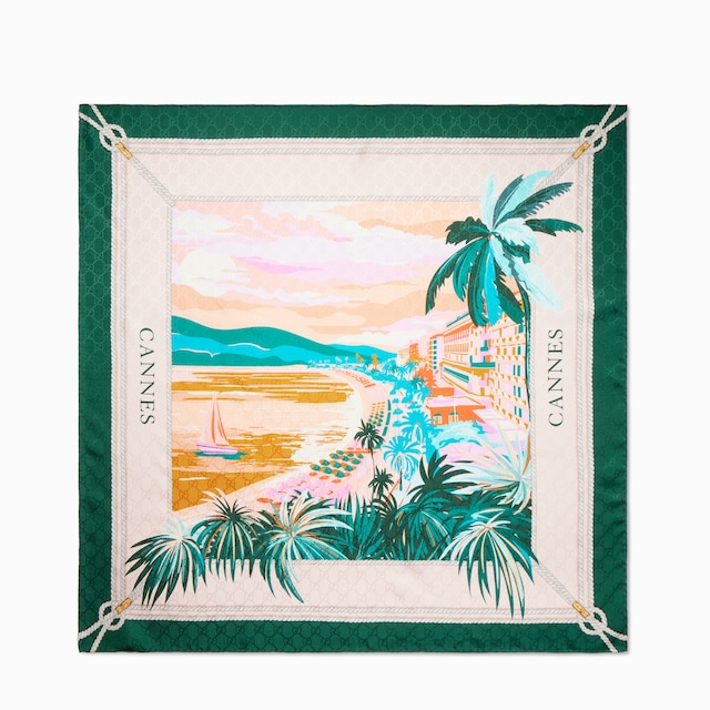 Printed silk carré