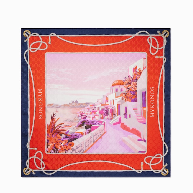 Printed silk carré
