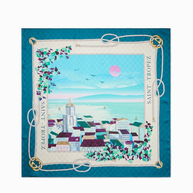 Printed silk carré