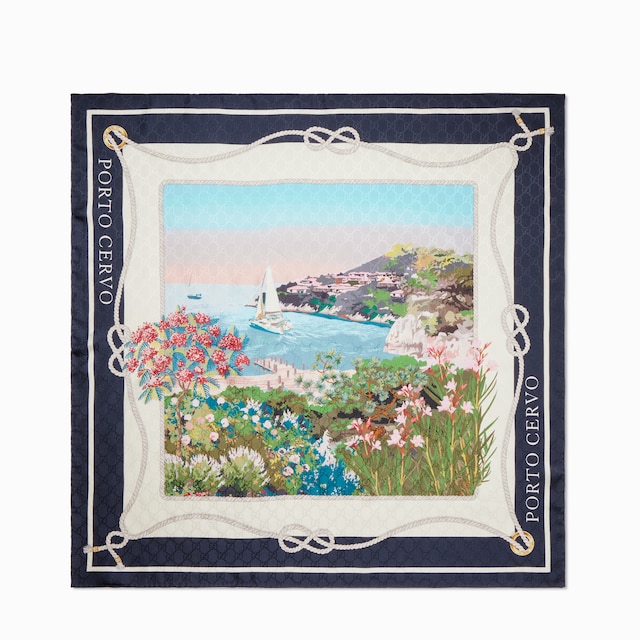 Printed silk carré