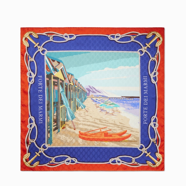 Printed silk carré