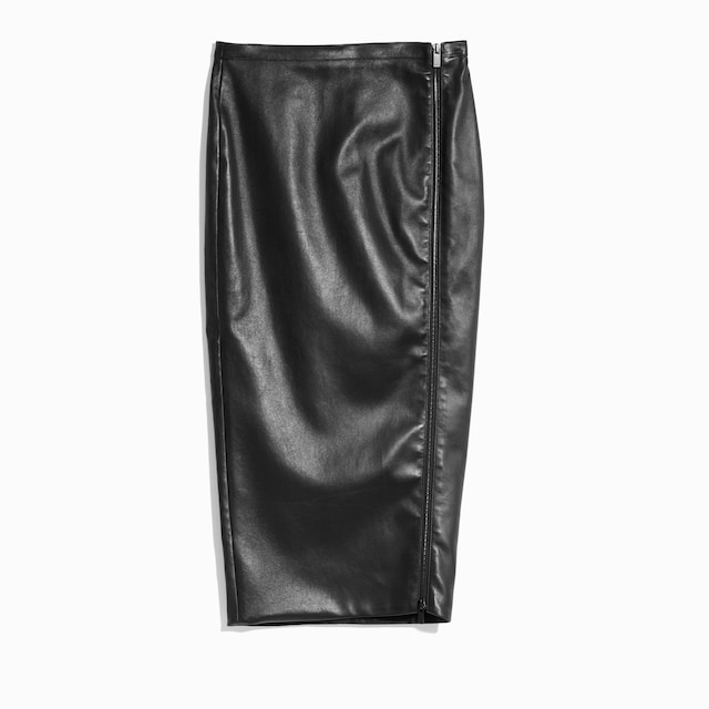 Rock aus leichtem Stretchleder