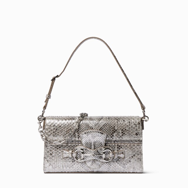 Horsebit Ristretto python medium shoulder bag