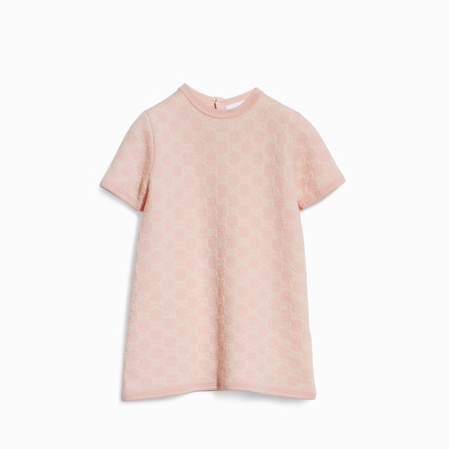 Abito neonato in lana jacquard GG