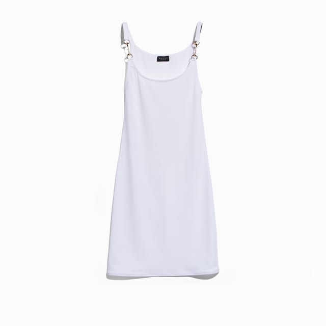Viscose crêpe jersey dress with Horsebit