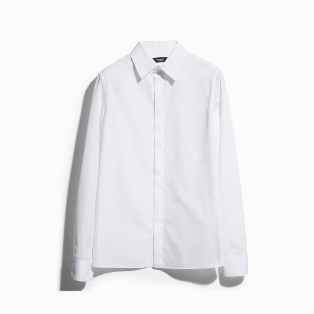 Camicia in popeline di cotone con ricamo