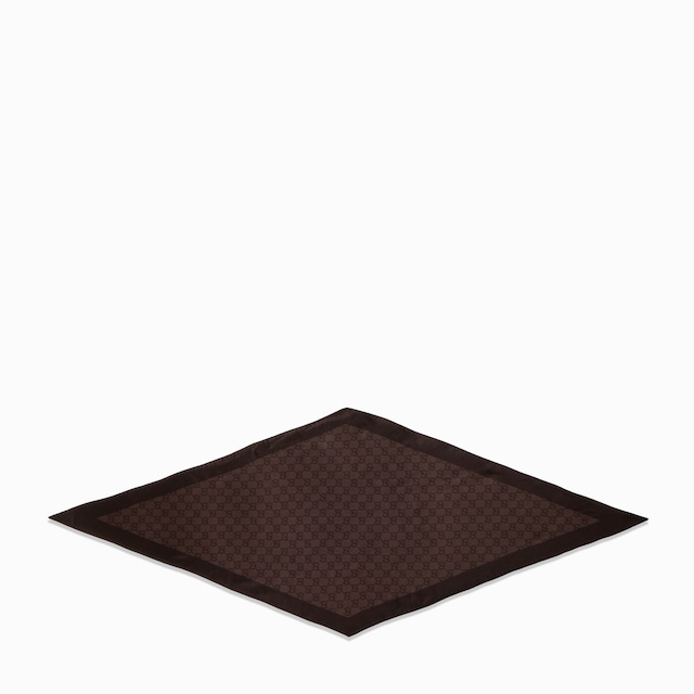 Foulard a rombo in twill di seta stampata