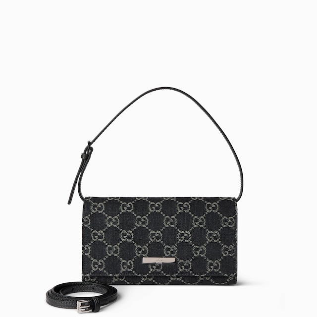 Kleine Pouch mit Riemen und Gucci Plakette