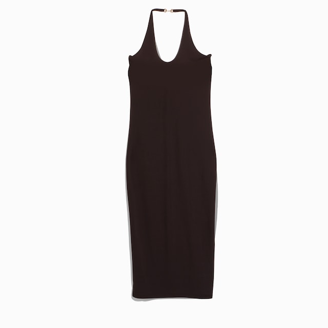 Viscose crêpe jersey dress with Horsebit