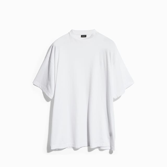 Lightweight silk jersey T-shirt with embroidery