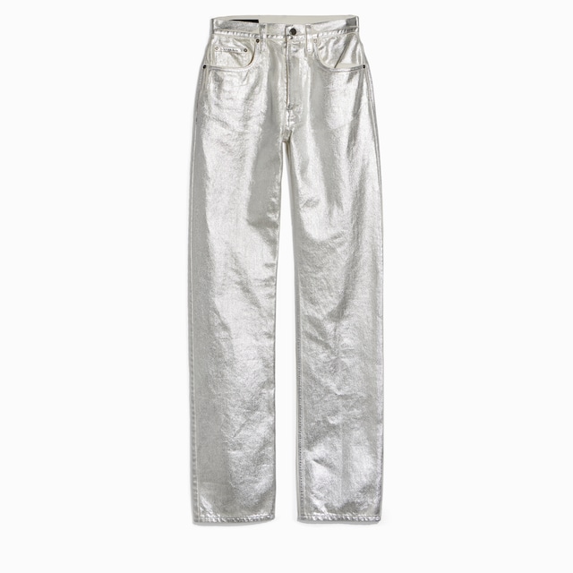 Hose aus Denim mit geradem Bein und weichem Überzug