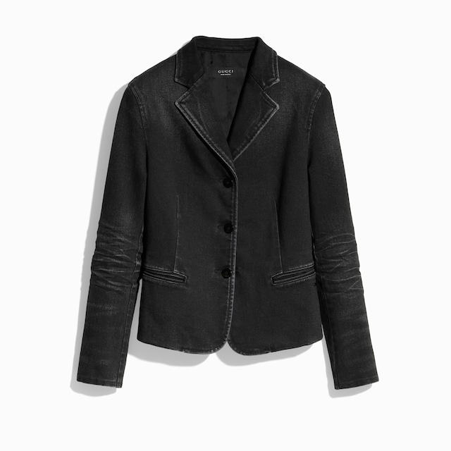 Stretch cotton denim jacket