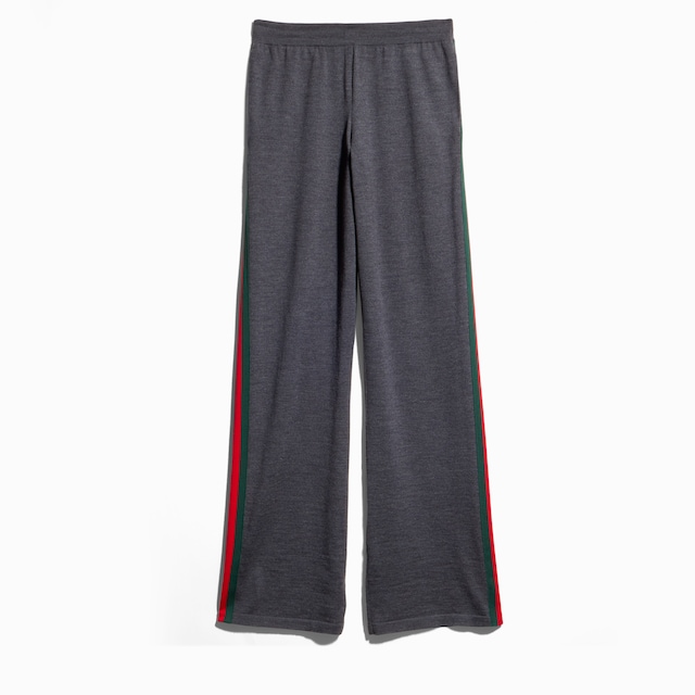 Fine wool leisure pants with Web