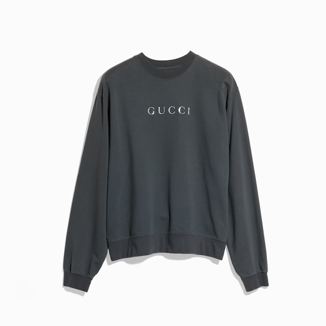 Cotton jersey sweatshirt with print