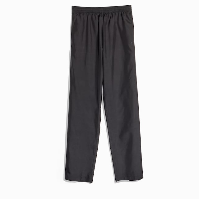 Silk poplin leisure pants with Web