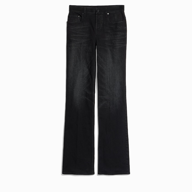 Ausgestellte Hose aus Stretch-Baumwolldenim