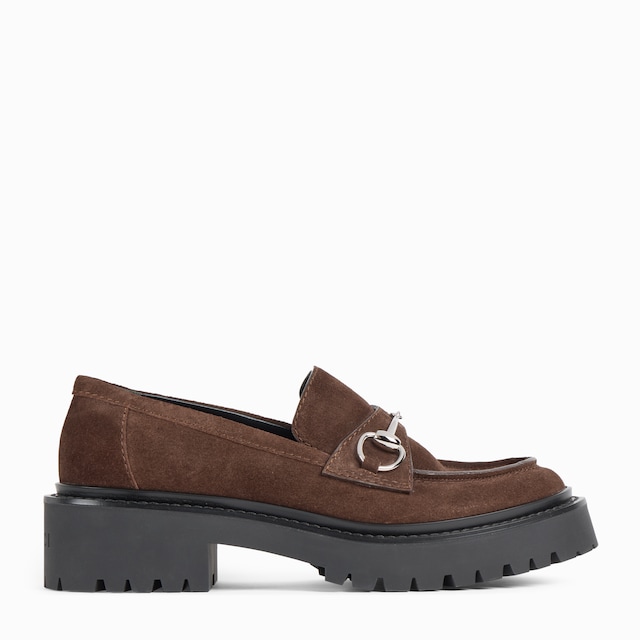 Women's loafer with Horsebit and lug sole