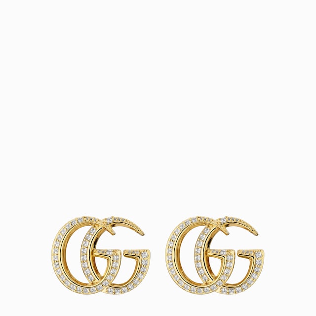GG 마몽 크리스털 스터드 귀걸이