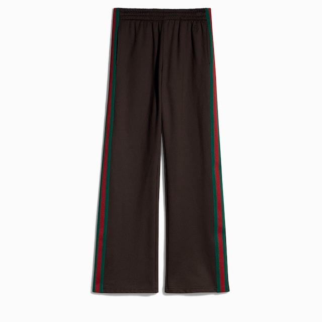 Cotton jersey leisure pants with Web