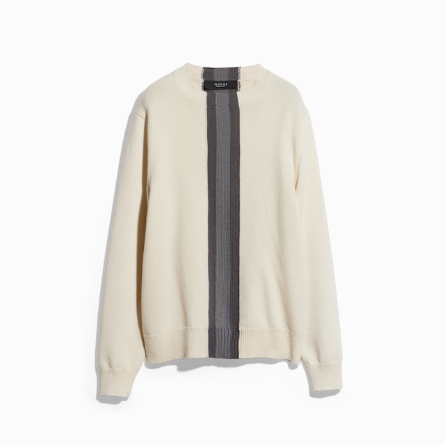 Knit wool sweater with muted Web