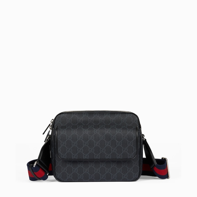 Bolsa cruzada pequeña negra con GG