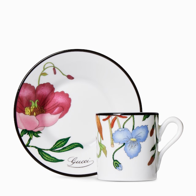 Gucci Flora Kaffeetasse und Untertasse, 2er-Set