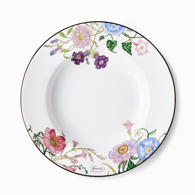 Gucci Flora Suppenteller mit Rand, Zweier-Set