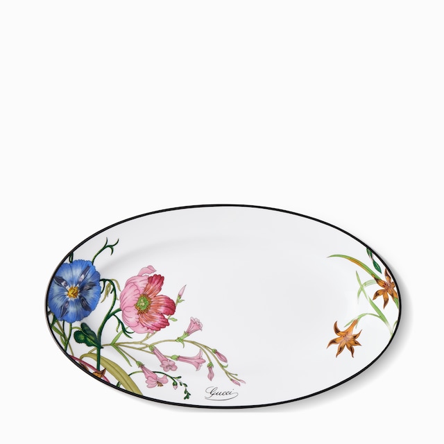 Kleine ovale Schale mit Gucci Flora-Print