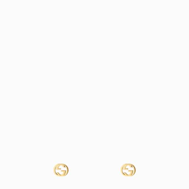 Gucci Interlocking 18k gold earrings