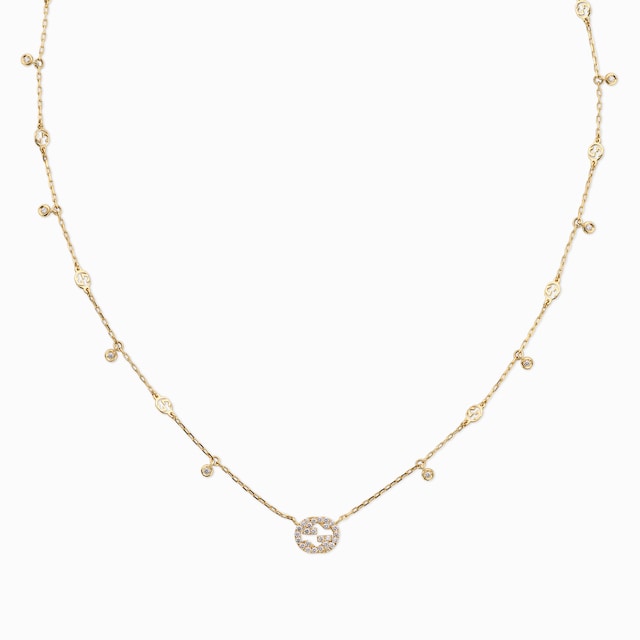 Gucci Interlocking Halskette Diamant 18k Gold