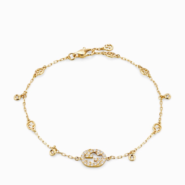Gucci Interlocking Armband Diamant 18k Gold
