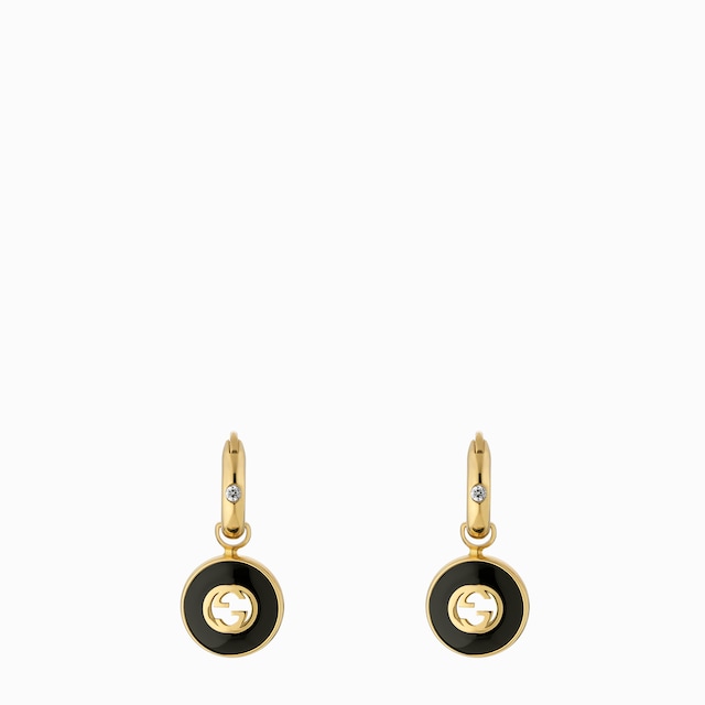 Pendientes de aro Gucci Interlocking de 18 ct