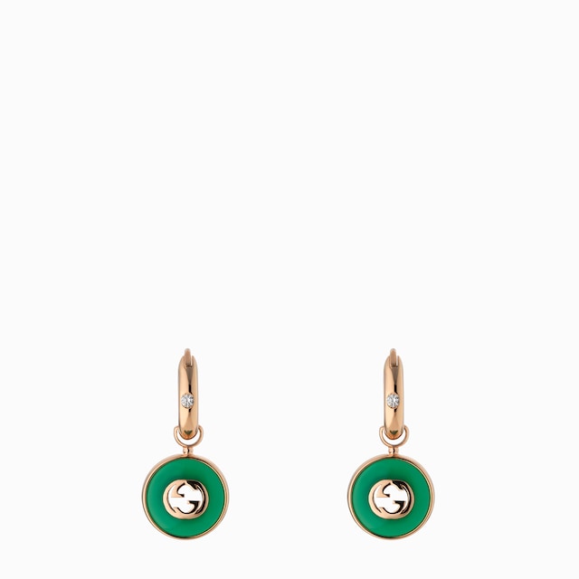 Pendientes de aro Gucci Interlocking de 18 ct