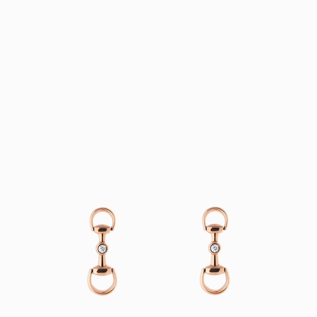 Gucci Horsebit diamond 18k earrings