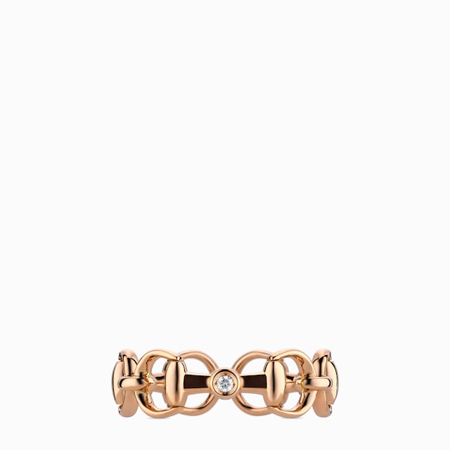 Gucci Horsebit diamond 18k ring