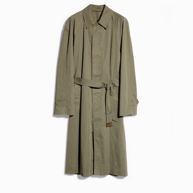Compact cotton twill coat