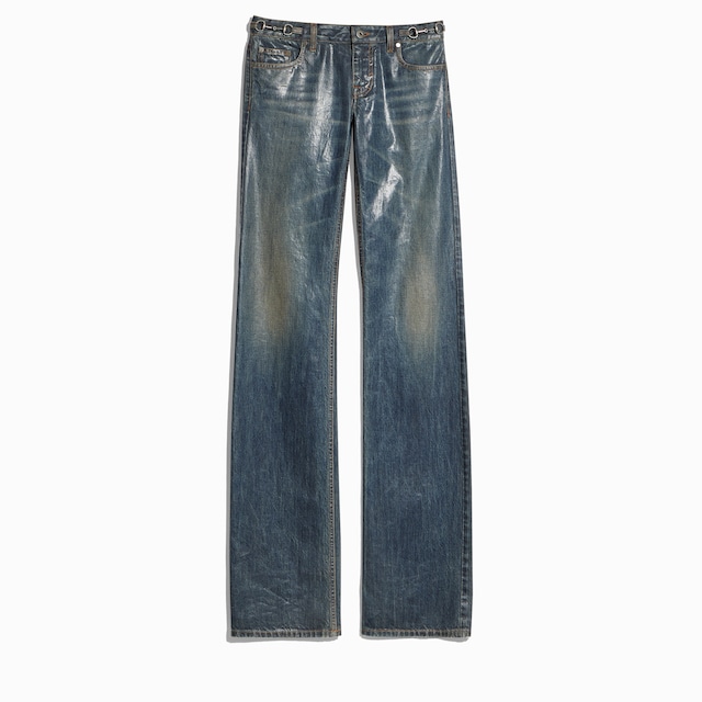 Pantalones de denim de algodón con revestimiento