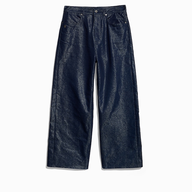Pantalon en denim de coton avec effet 3D
