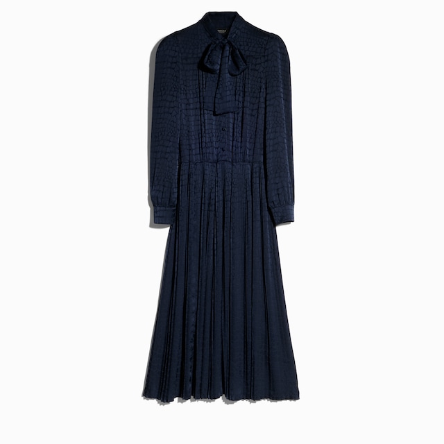 Vestido camisero de jacquard de seda 'Animalier'