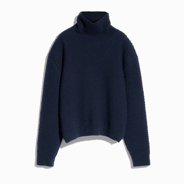 Jersey de cuello alto de punto de lana cepillada