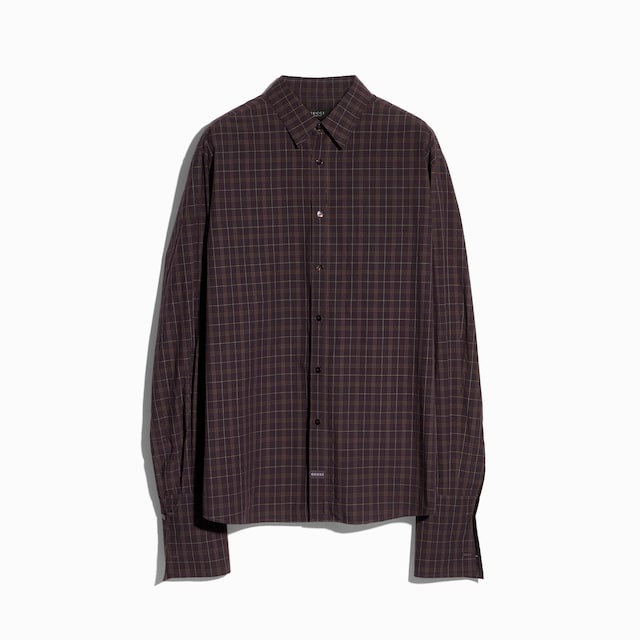 Checked washed cotton shirt